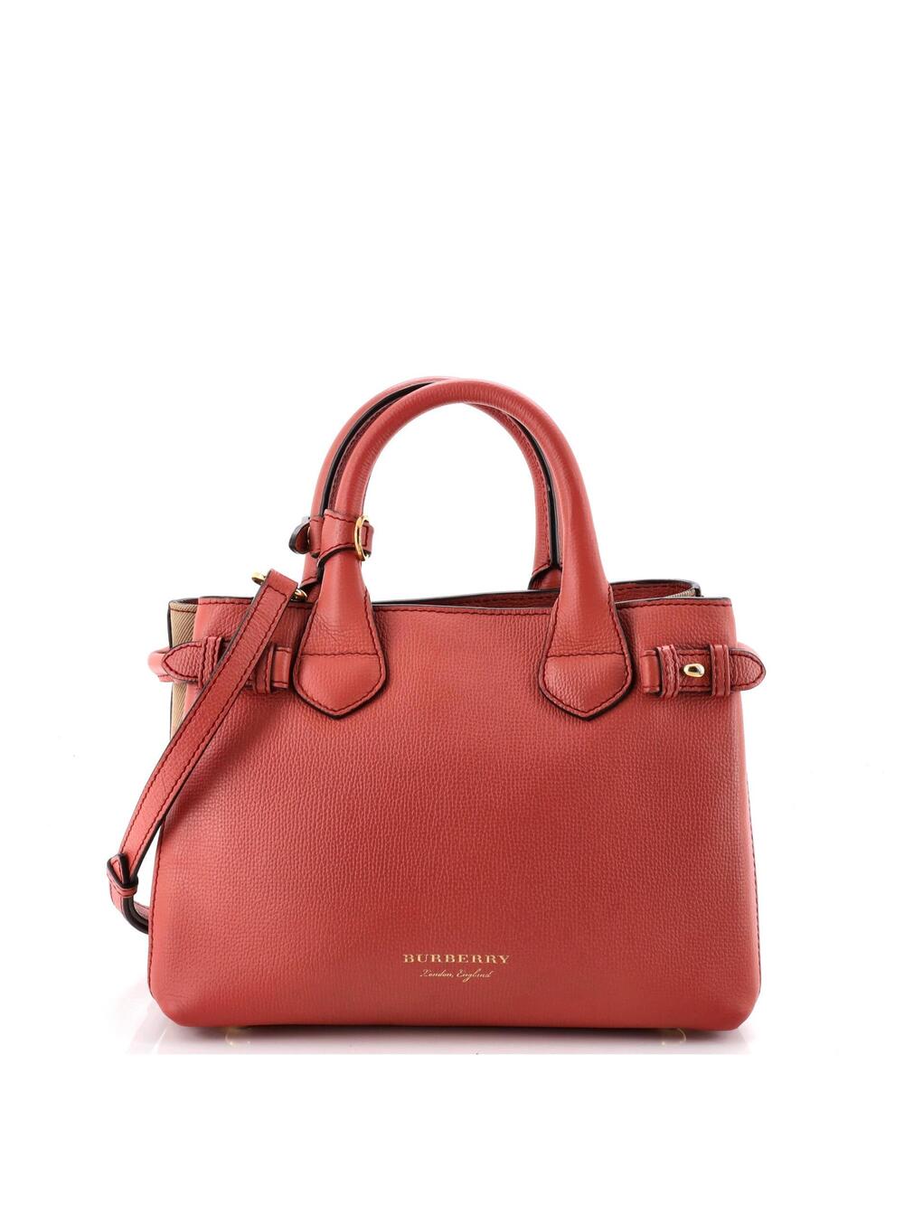 Burberry Banner Tote Leather And House #349109B70B